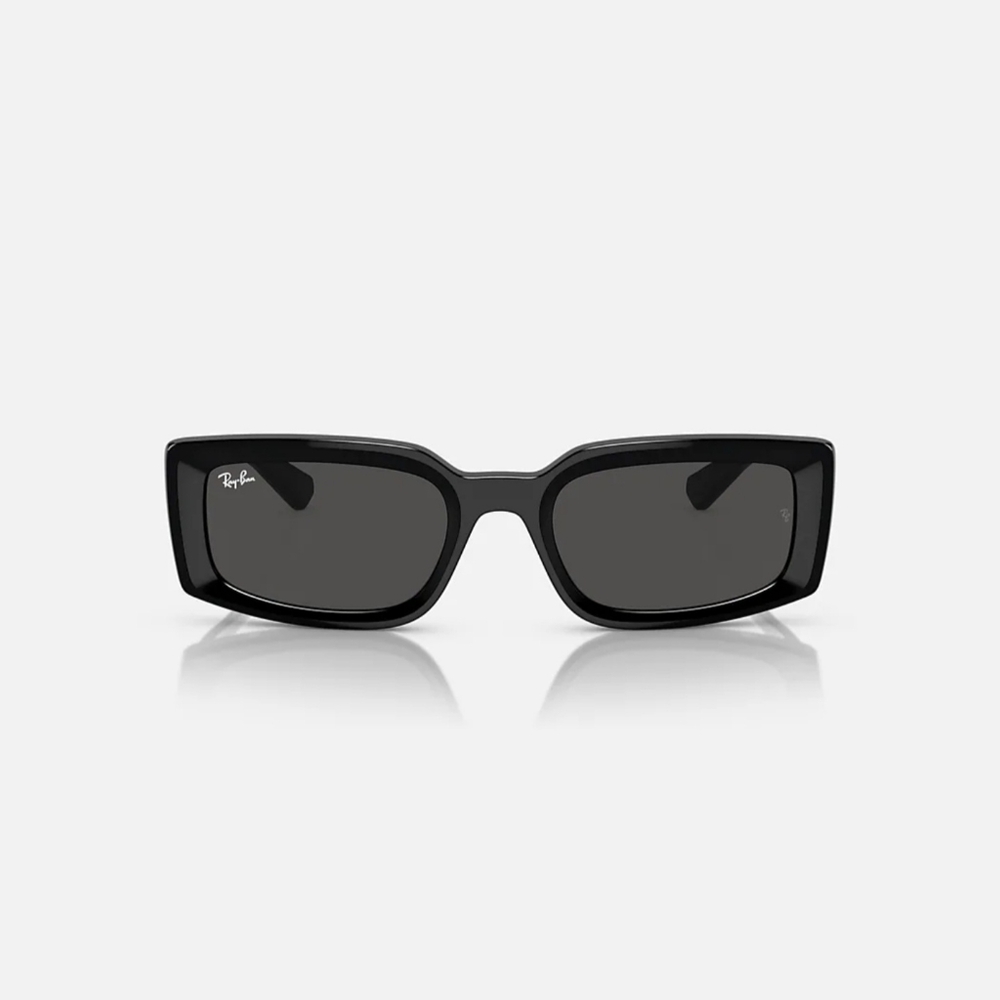Ray-Ban Kiliane Bio-Based Black w/ Dark Grey Lens Square Sunglasses RB4395